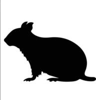 agouti noir silhouette vecteur