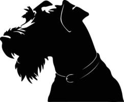 silhouette de terrier airedale vecteur