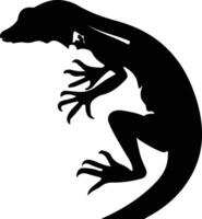 anole noir silhouette vecteur