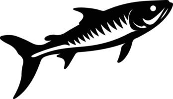 barracuda noir silhouette vecteur