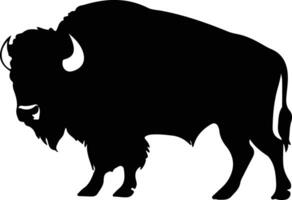 bison noir silhouette vecteur