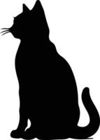 chat noir silhouette vecteur