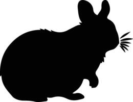 chinchilla noir silhouette vecteur