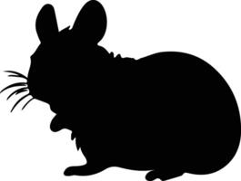 chinchilla noir silhouette vecteur