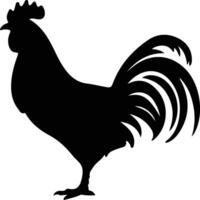 poulet noir silhouette vecteur