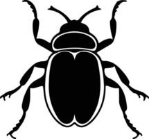 ténébreux scarabée silhouette vecteur