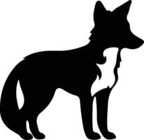 dhole noir silhouette vecteur