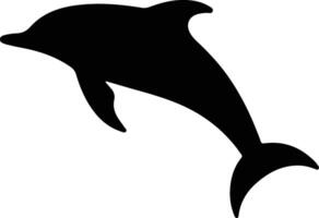 dauphin Pointé noir silhouette vecteur