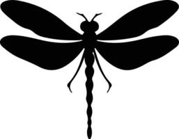 libellule noir silhouette vecteur