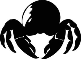 ermite Crabe noir silhouette vecteur