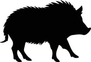 javelina noir silhouette vecteur