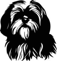 Lhassa apso silhouette vecteur