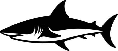 mako requin noir silhouette vecteur