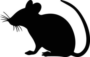 Souris noir silhouette vecteur