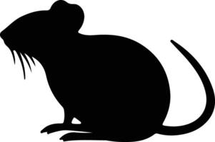 Souris noir silhouette vecteur