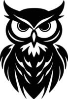 hibou noir silhouette vecteur