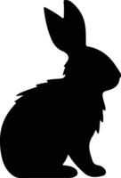 lapin noir silhouette vecteur