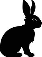 lapin noir silhouette vecteur