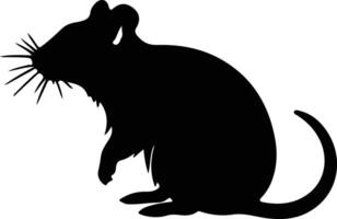 rat noir silhouette vecteur