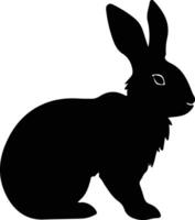 lapin noir silhouette vecteur