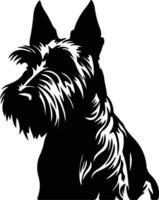 Écossais terrier noir silhouette vecteur