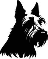 Écossais terrier noir silhouette vecteur