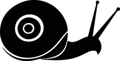 escargot noir silhouette vecteur
