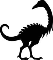 troodon noir silhouette vecteur