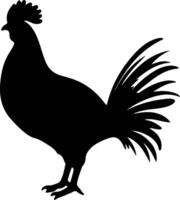 prairie poulet noir silhouette vecteur