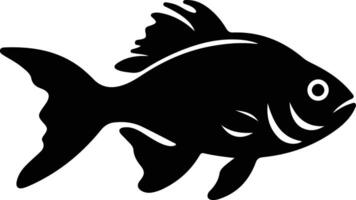 poisson-poisson noir silhouette vecteur