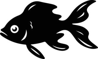 poisson-poisson noir silhouette vecteur