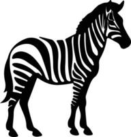 quagga noir silhouette vecteur