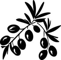 olive noir silhouette vecteur