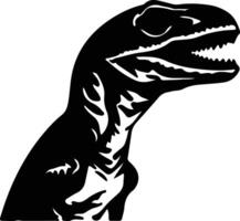 velociraptor noir silhouette vecteur