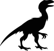 utahraptor noir silhouette vecteur