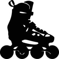 en ligne patins noir silhouette vecteur