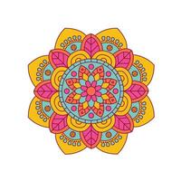 vecteur ensemble de coloré floral mandalas décoratif luxe mandala conception élégant coloré mandala Contexte symétrique coloré modèle, Indien modèle, Oriental crépiter