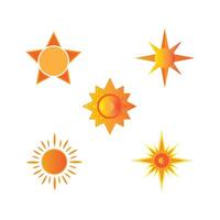 Soleil icône logo vecteur conception modèle