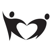 modèle de conception de vecteur de logo d'icône de charité