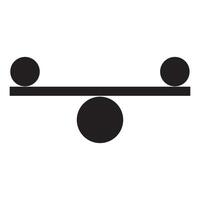 équilibre balançoire icône logo vecteur conception modèle