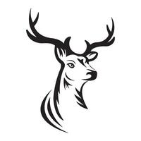 modèle de conception de vecteur de logo icône tête de cerf