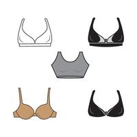 soutien-gorge icône logo vecteur conception modèle