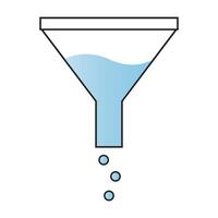l'eau entonnoir icône logo vecteur conception modèle