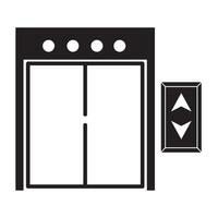 modèle de conception de vecteur de logo d'icône d'ascenseur