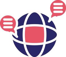 international dialogue vecteur icône