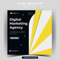modèle de publication sur les médias sociaux de l'agence de marketing d'entreprise numérique vecteur