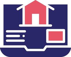acheter maison en ligne vecteur icône