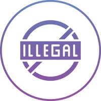 icône de vecteur illégal