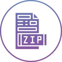 icône de vecteur de fichier zip