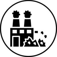 icône de vecteur de déchets d'usine